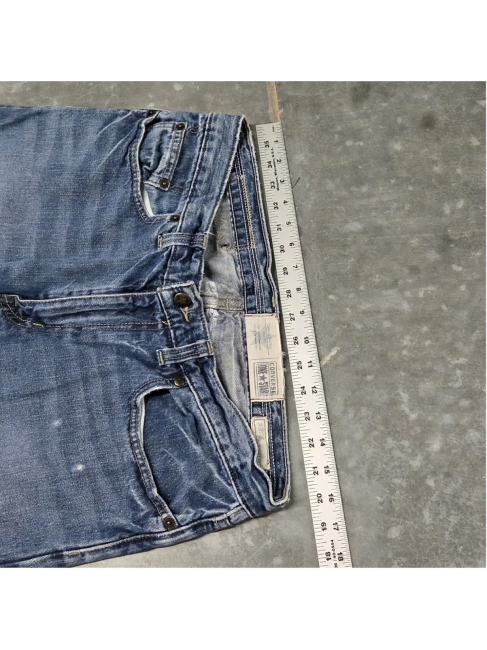 Vintage Converse One Star Men’s Jeans 34x34 Distressed Straight Leg